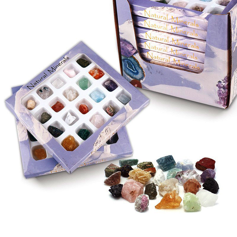 礼盒装20块光滑科学材料矿石
