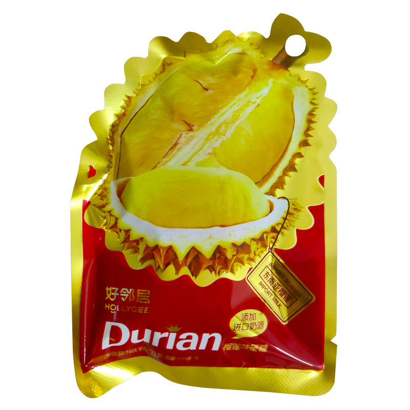 好邻居东南亚榴莲味硬糖添加进口奶源硬质糖儿时怀旧休闲小零食品