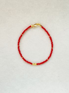 碎银子手链本命年幸运红色手绳新中式手链