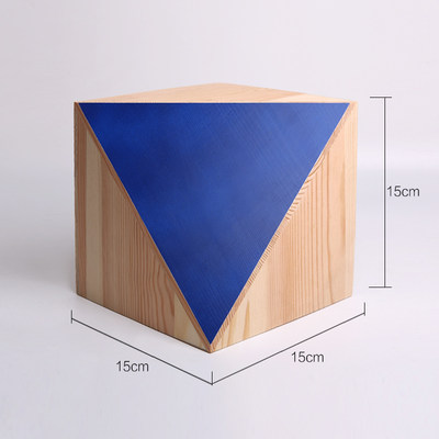 定制实木多边体多面几何摆件北欧简约软装定制家具创意陈设拍摄道