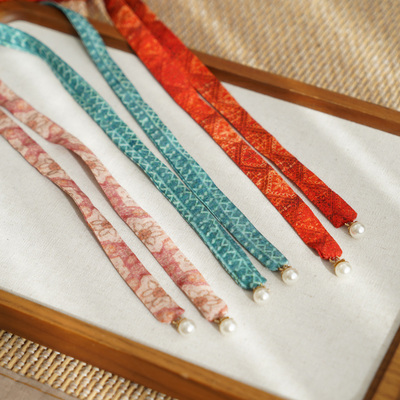 云深雾浅 1CM宽度细长汉服发带百搭造型长发绳头饰发饰古风飘带