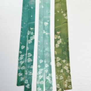 云深雾浅 铃兰 原创印花汉服发带古风绿色系发绳编发头绳头饰发饰