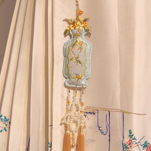 饰古风禁步配饰无香料 原创桂花汉服刺绣挂件装 云深雾浅 桂花瓶