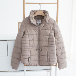 女士棉衣棉服大码 冬季 欧美风 保暖短外套斜插口袋拉链 包邮