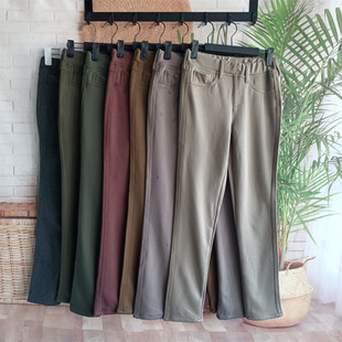 针织小脚裤 24春季 休闲裤 十色入多彩薄绒女裤 霓虹新品