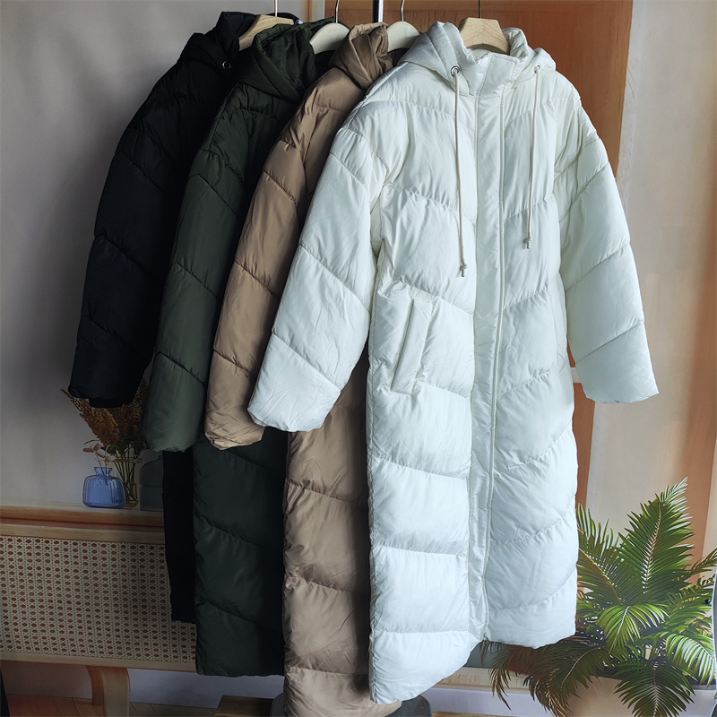 英伦风云朵长款过膝连帽女款加厚保暖外套冬季多色棉衣棉服