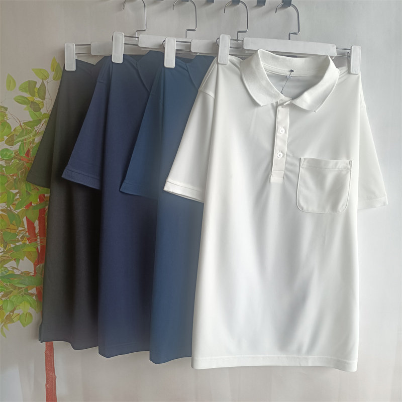 出口日本 23夏季速干网眼短袖polo衫大码男装 胸围104-134cm