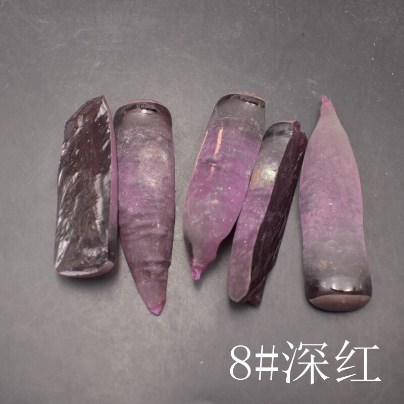 8号红宝 红刚玉原材料鸽血红红宝石原料氧化铝半边形打磨石材料