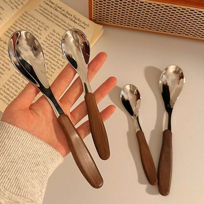 【老板娘宝宝自用】高颜值不锈钢勺子辅食勺宝宝婴儿吃饭喂养喝汤