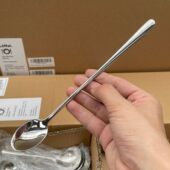 加厚手柄304不锈钢咖啡勺出口德国长柄搅拌勺家用高颜值蜂蜜勺