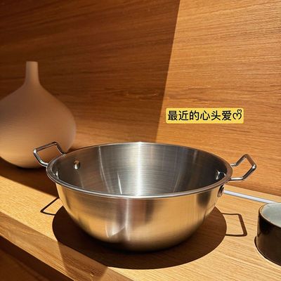 304不锈钢碗双耳碗泡面碗沙拉碗早餐麦片碗火锅嗦粉碗备菜小碗