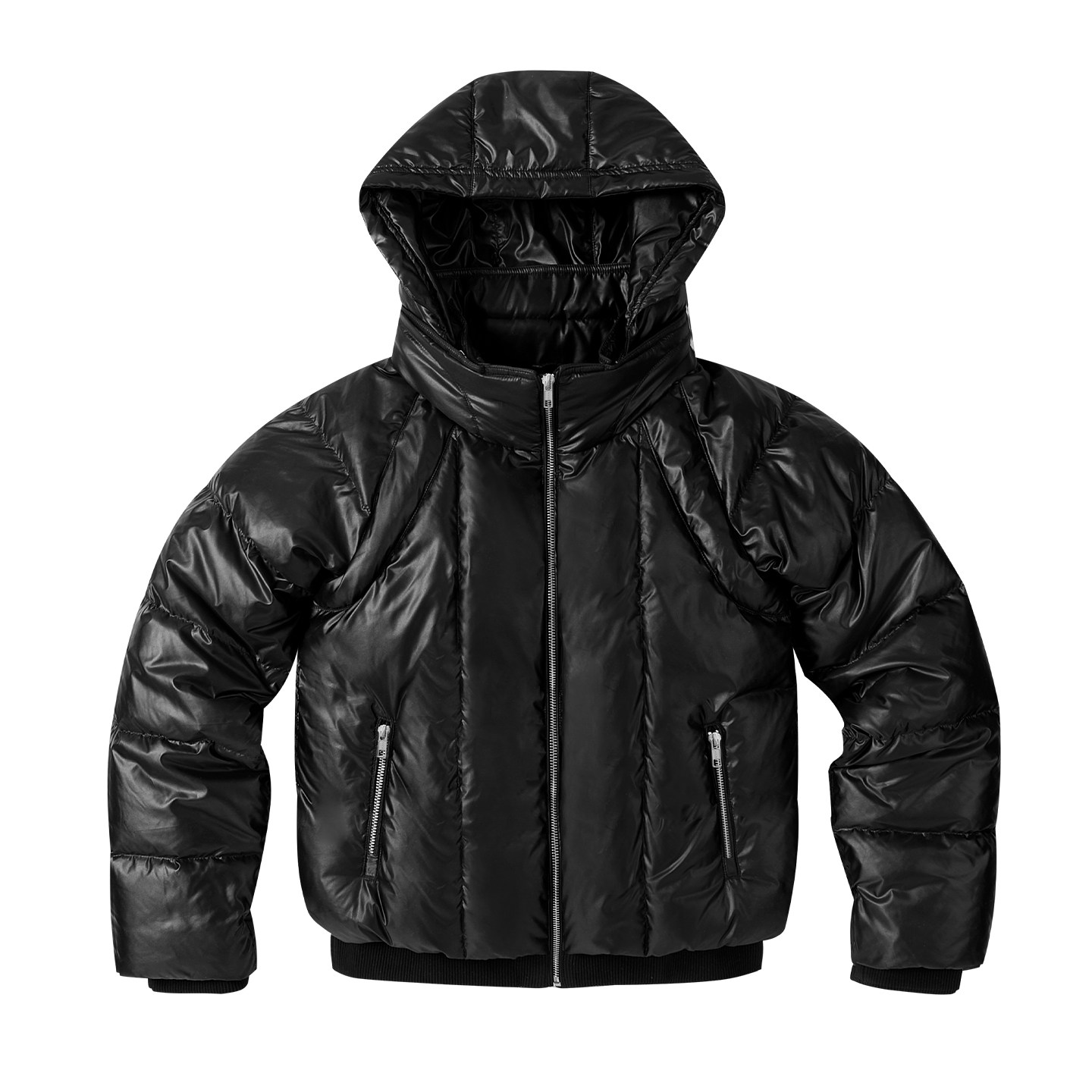 thumbnail for Nightlab 2026AW White Duck Down Hooded Bono Collar Fitted Fit Down Jacket