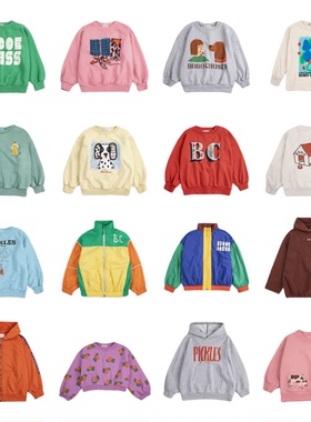 26春夏新款BC男女童卫衣卡通小狗印花上衣儿童帽衫外套中小童T恤