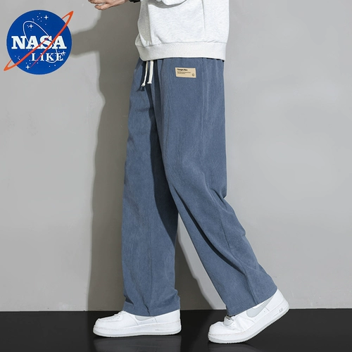 Вельветовые спортивные штаны для отдыха, свободный прямой крой