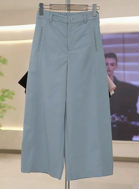 Ader气质高级感窄版直筒裤女2026夏季新款高腰宽松简约百搭八分裤