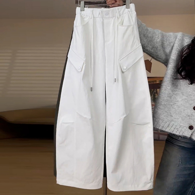 辣妹阔腿百搭显瘦休闲弯刀工装裤