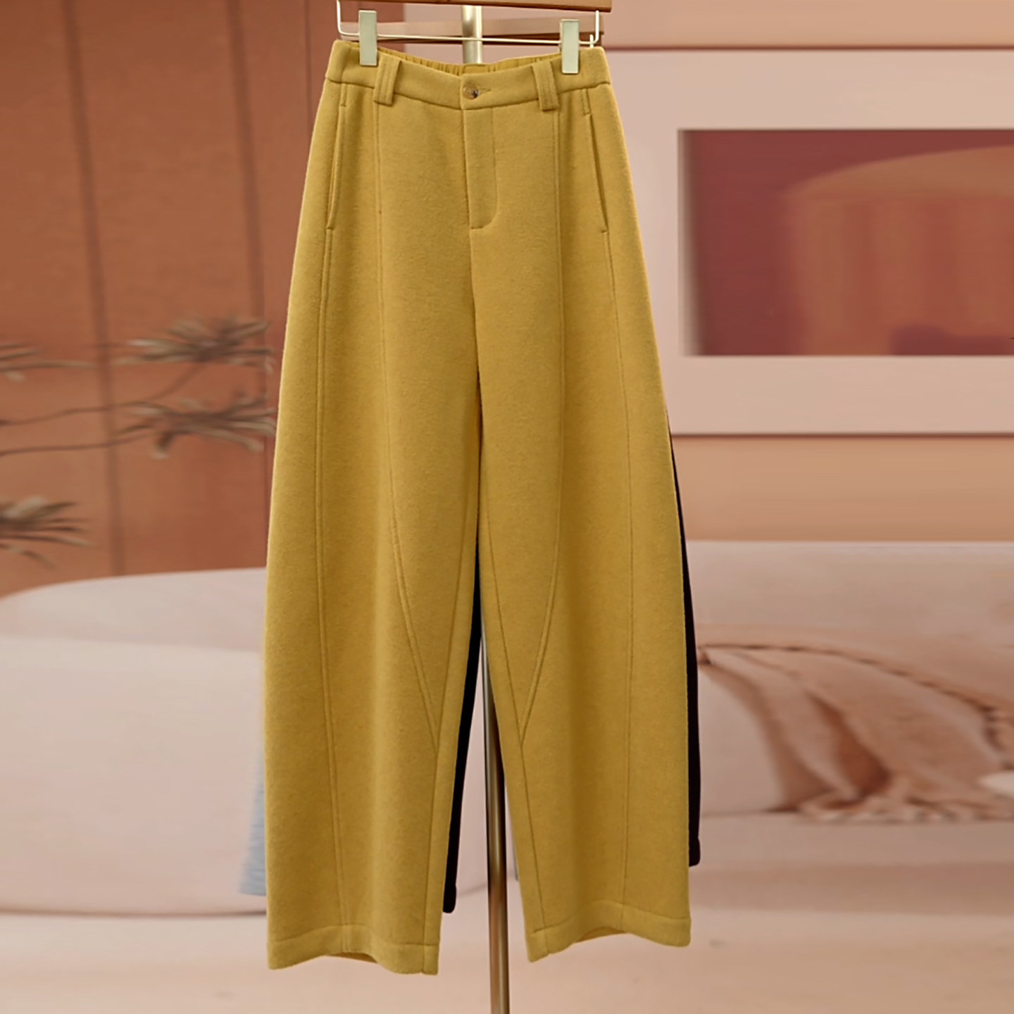 Ader加绒保暖羊毛呢弯刀裤女2025冬季新款气质简约百搭显瘦休闲裤,女装/女士精品,大码裤装,淘宝优惠券,粉丝福利购,淘宝优惠卷