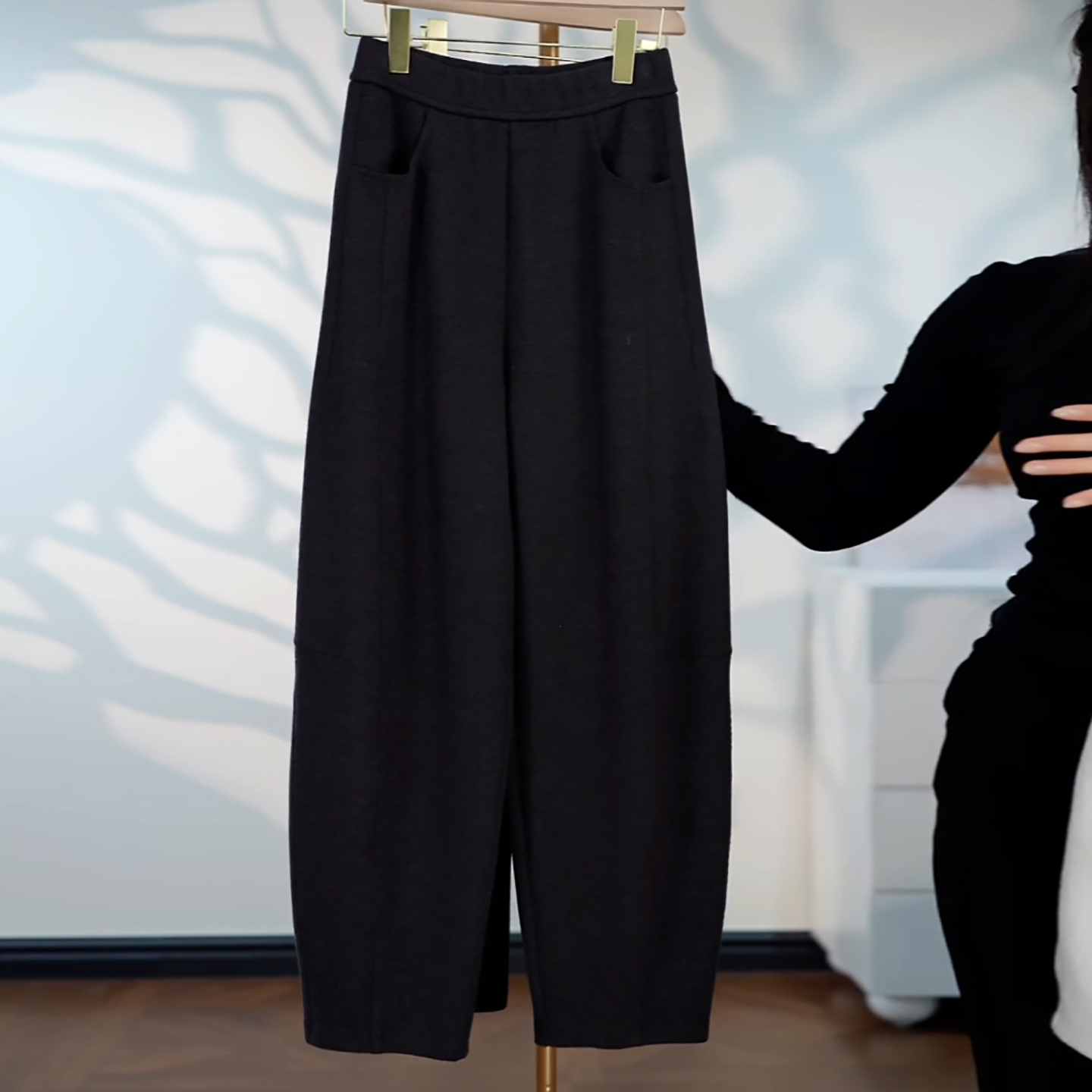 时尚简约百搭加绒加厚保暖休闲裤