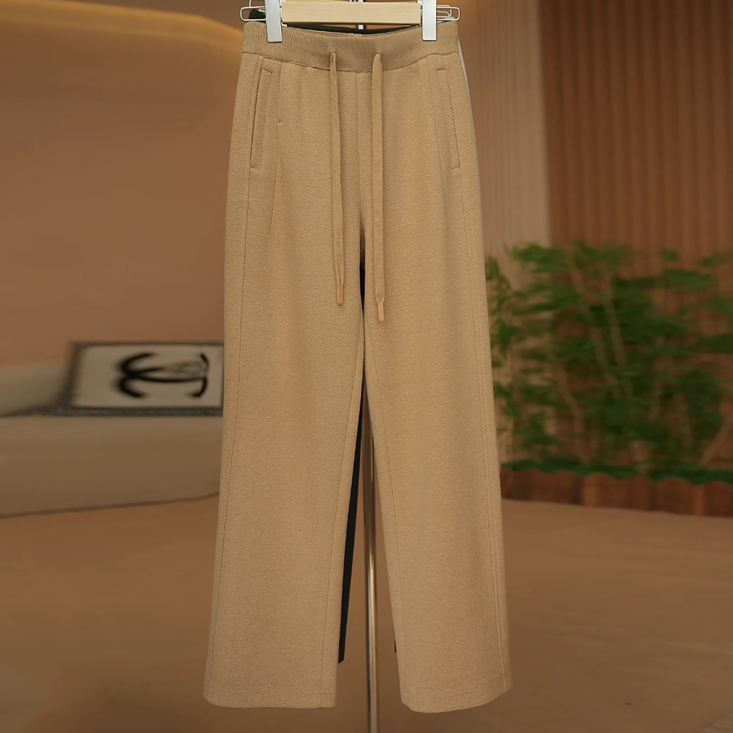 Ader气质百搭斜纹羊毛窄版直筒裤女2025冬季新款抗皱抗起球休闲裤,女装/女士精品,大码裤装,淘宝优惠券,粉丝福利购,淘宝优惠卷