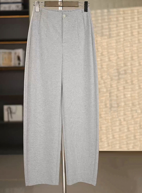 Ader灰色气质高腰窄版香蕉裤女2025年夏季新款百搭显瘦垂感休闲裤