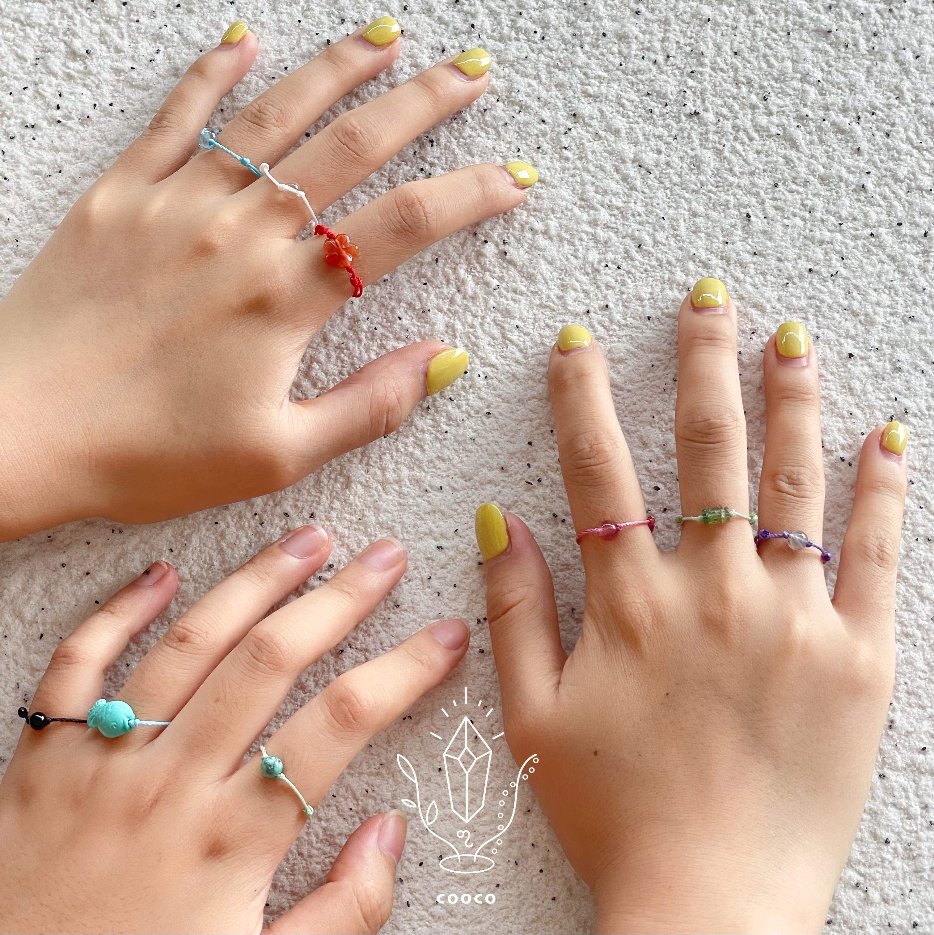 幸运色海蓝宝彩绳cooco紫水晶