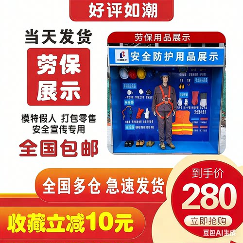 安全体验区馆劳保用品展示劳保用品体验模特假人安全防护用品展示