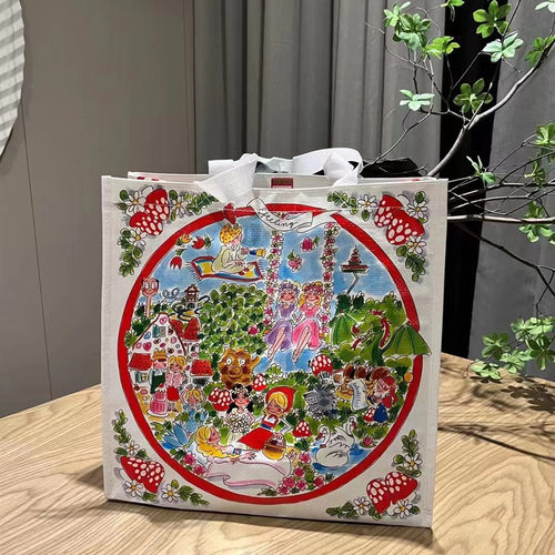 y2k辣妹蛇皮印花卡通购物袋