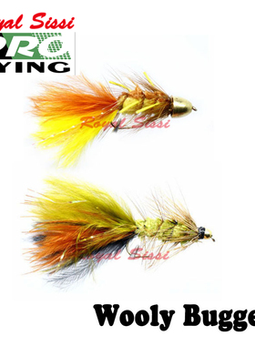 飞蝇 路亚飞蝇钩 10#武力饰带钩 woolly bugger 飞钓 飞蝇毛钩