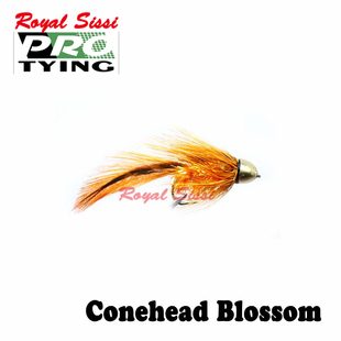 飞钓钩 8#飞蝇钓饵饰带钩 conehead streamer 鲈鱼梭鱼飞蝇钩毛钩