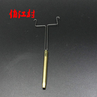 飞钓工具 毛钩绑制工具 Y型手柄绞线器 铜质 Dubbing 纺线器
