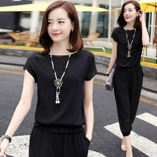 大码 遮肉显瘦洋气休闲套装 女装 新款 女2025减龄 胖mm夏装 遮肚子时尚