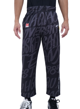 2025SPOxHQU 投篮长裤-满印 黑色