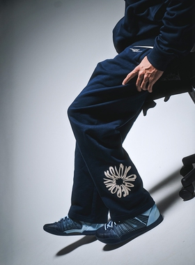 SPO生活卫裤-FLOWER 藏蓝色