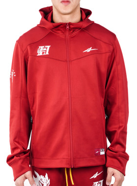 2025SPOxHQU 连帽训练服-红色