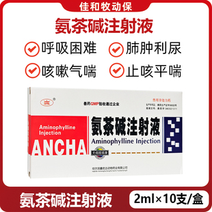 兽用氨茶碱注射液宠物犬猫肺炎呼吸道病咳喘呼吸困难止咳平喘兽药