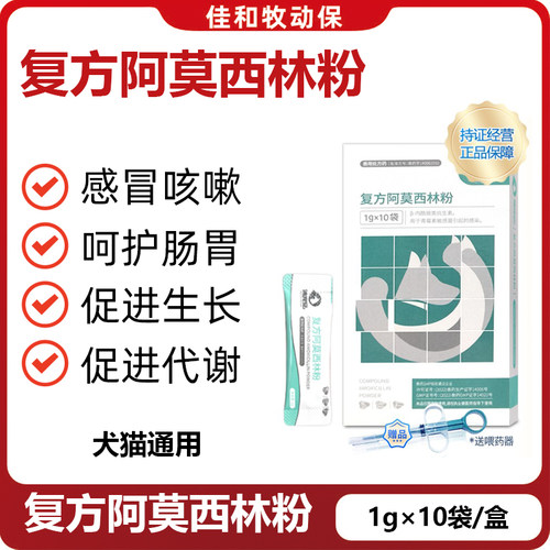 宠物猫狗阿莫西林粉消炎咳嗽感冒