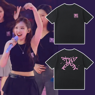 林娜琏同款 twice演唱会应援服俞定延T恤仁川场周边周子瑜上衣 短袖