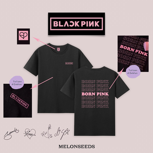 BLACKPINK应援服亚巡2023BORNPINK演唱会T恤lisa智秀同款短袖周边