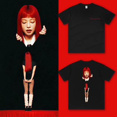 Blackpink金珍妮Jennie同款周边Ruby应援服T恤短袖Solo2新款2025