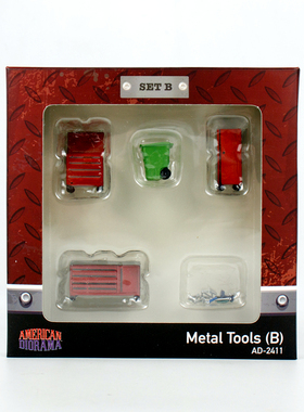 American Diorama 1:64 1:64 Metal Tools  Set B 金属场景配件