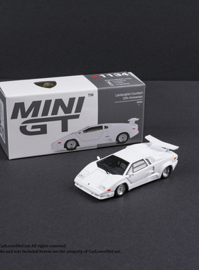 MINIGT 1:64 兰博基尼康塔什 Countach 25th 合金汽车模型 成品