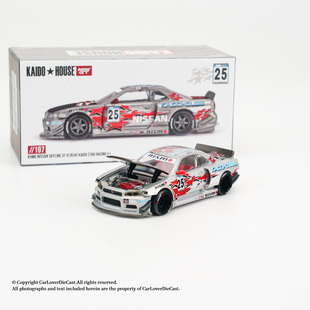 Kaido House MINIGT 1:64 Skyline GTR R34 Star Racing 汽车模型
