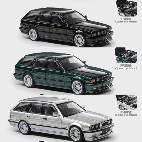 Mortal 1:64 alpina E34 B10 touring 瓦罐合金汽车模型 成品摆件