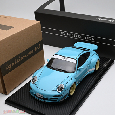 IG 1:18 RWB 997 绿色 宽体 树脂汽车模型 成品改装版 收藏摆件
