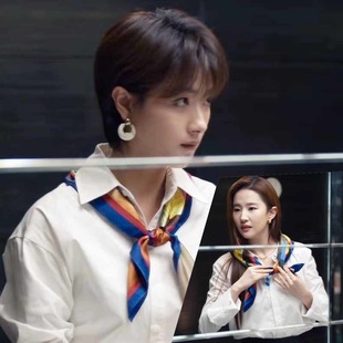 玫瑰的故事苏更生万茜黄亦玫刘亦菲同款领巾丝巾薄围巾三角巾丝巾