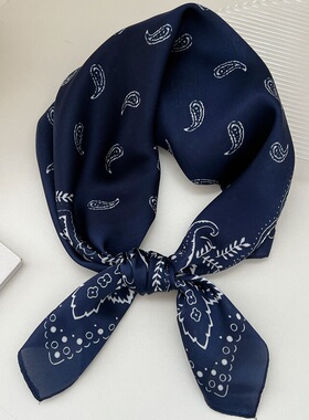 男女腰果小方巾丝巾春秋搭配衬衫职业装领巾空姐护颈围脖薄围巾70