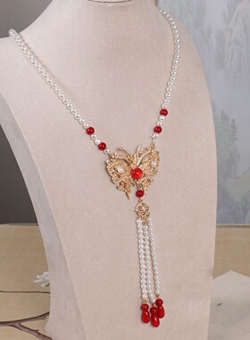 古风长款璎珞复古吊坠