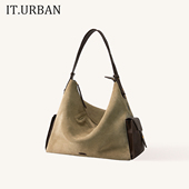 I.TURBAN蒋奇明同款 循迹旅行hobo包大容量托特包女复古单肩斜挎包