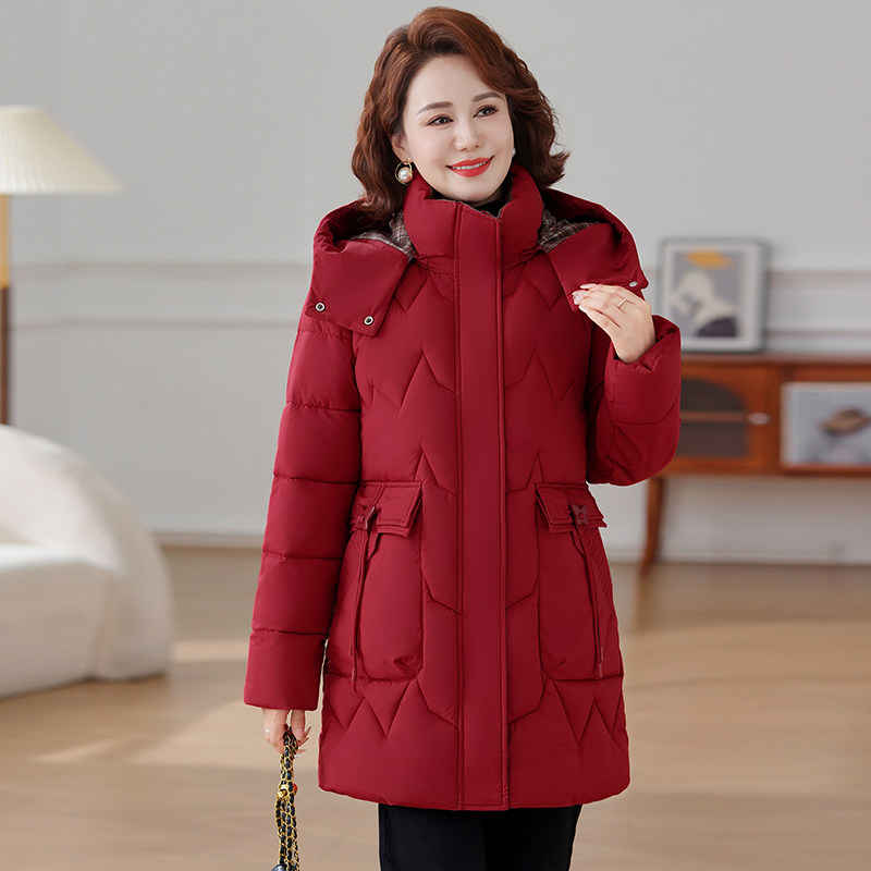 年轻妈妈大码棉服女外套中长款冬装显瘦棉衣加厚中老年人时尚棉袄,女装/女士精品,中老年女装,淘宝优惠券,粉丝福利购,淘宝优惠卷