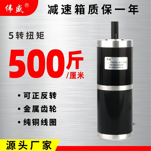 伟盛60mm高扭矩调速直流减速电机